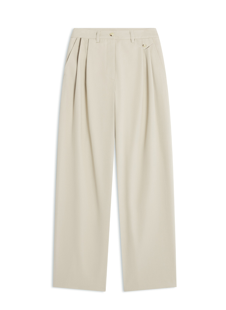 DOUBLE PLEATED PANTS 詳細画像 Beige 1