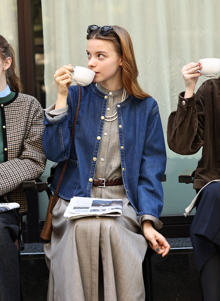 アークリーAラインデニム 詳細画像 Blue 8