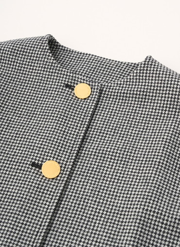 マールトンノーカラー 詳細画像 Black Houndstooth 2