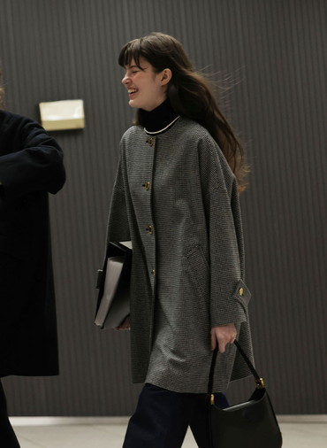 マールトンノーカラー 詳細画像 Black Houndstooth 3