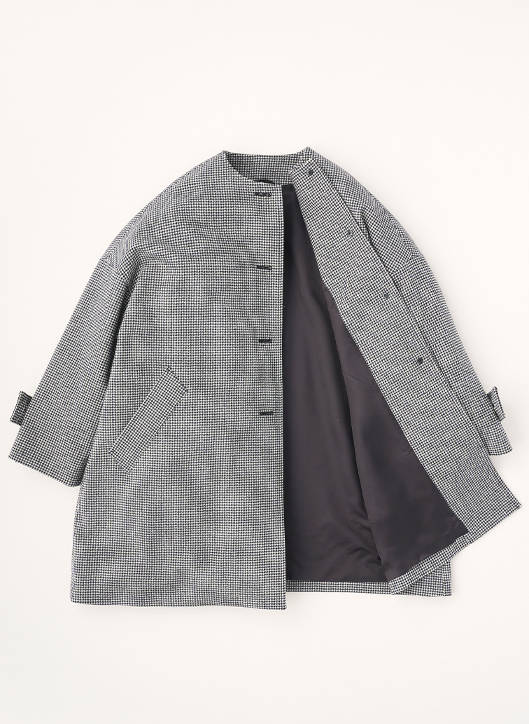 マールトンノーカラー 詳細画像 Black Houndstooth 1