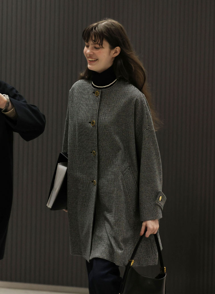 マールトンノーカラー 詳細画像 Black Houndstooth 1