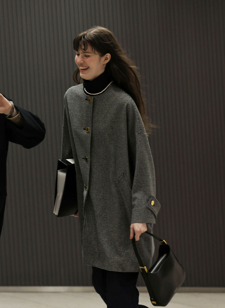 マールトンノーカラー 詳細画像 Black Houndstooth 2