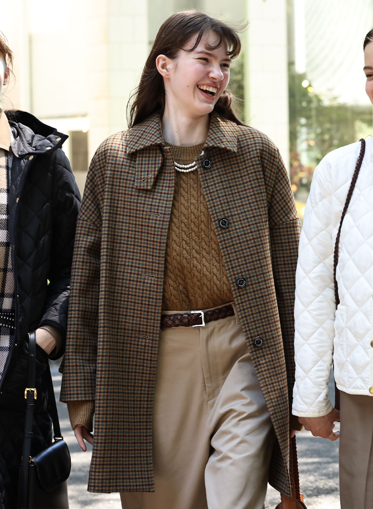 マールトンボタンスルー 詳細画像 Brown 2