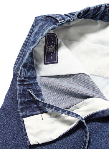 WASHED DENIM 9.5OZ SPINDLE NEW PIPED STEM NOTUCK  詳細画像 Blue 4