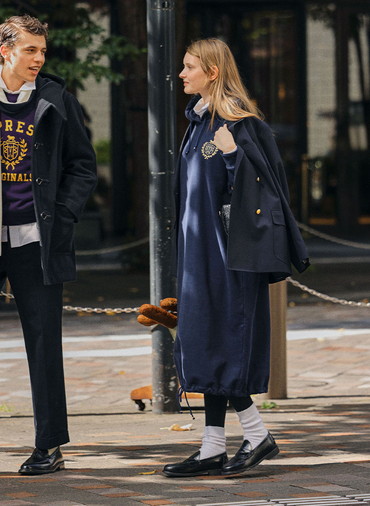 【CAPSULE COLLECTION】CRST LOGO スウェットドレス 詳細画像 Navy 4