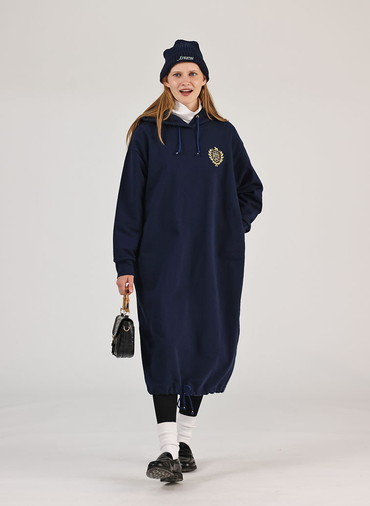 【CAPSULE COLLECTION】CRST LOGO スウェットドレス 詳細画像 Navy 7