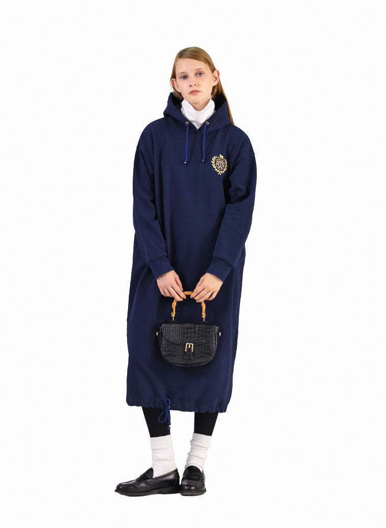 【CAPSULE COLLECTION】CRST LOGO スウェットドレス 詳細画像 Navy 10