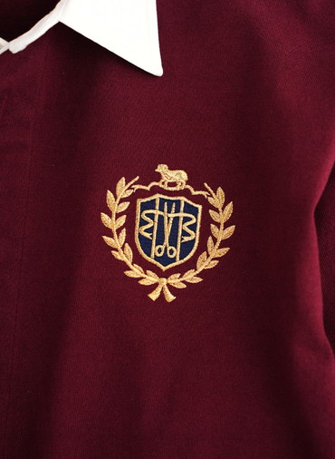 【CAPSULE COLLECTION】CRST LOGO-ラガーシャツ 詳細画像 Wine Red 4