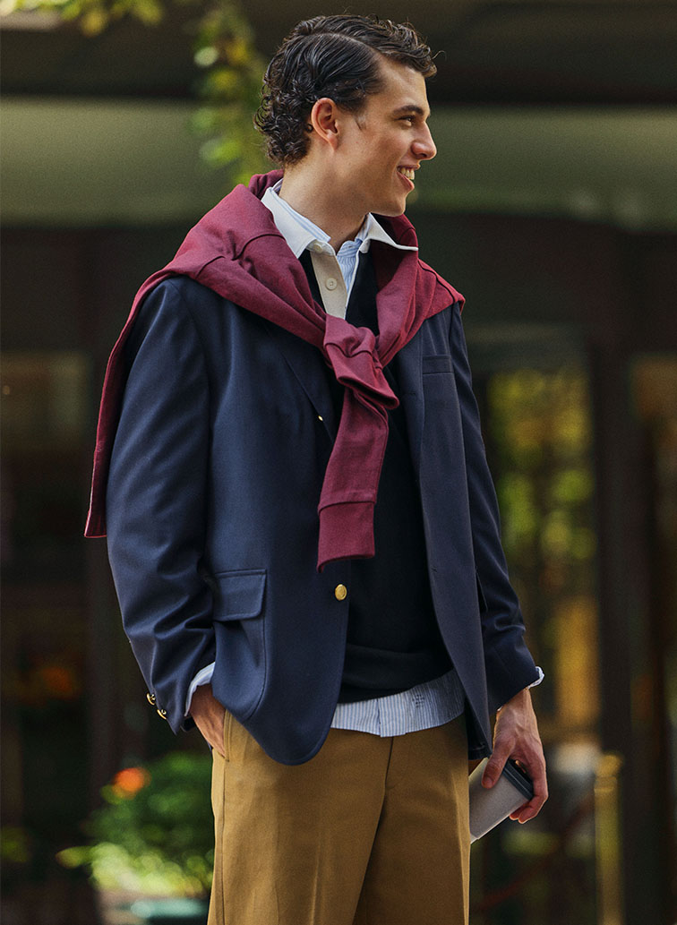 【CAPSULE COLLECTION】CRST LOGO-ラガーシャツ 詳細画像 Wine Red 5
