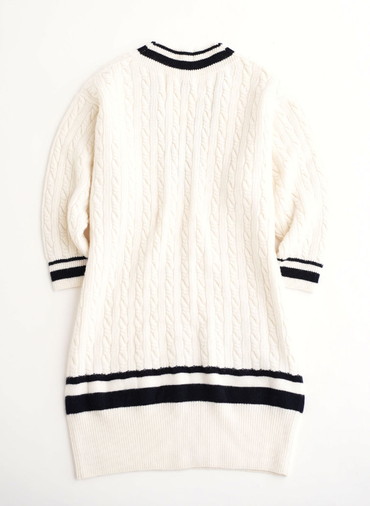 【CAPSULE COLLECTION】チルデンニットドレス 詳細画像 White 2