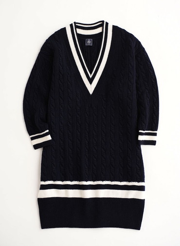 【CAPSULE COLLECTION】チルデンニットドレス 詳細画像 White 8