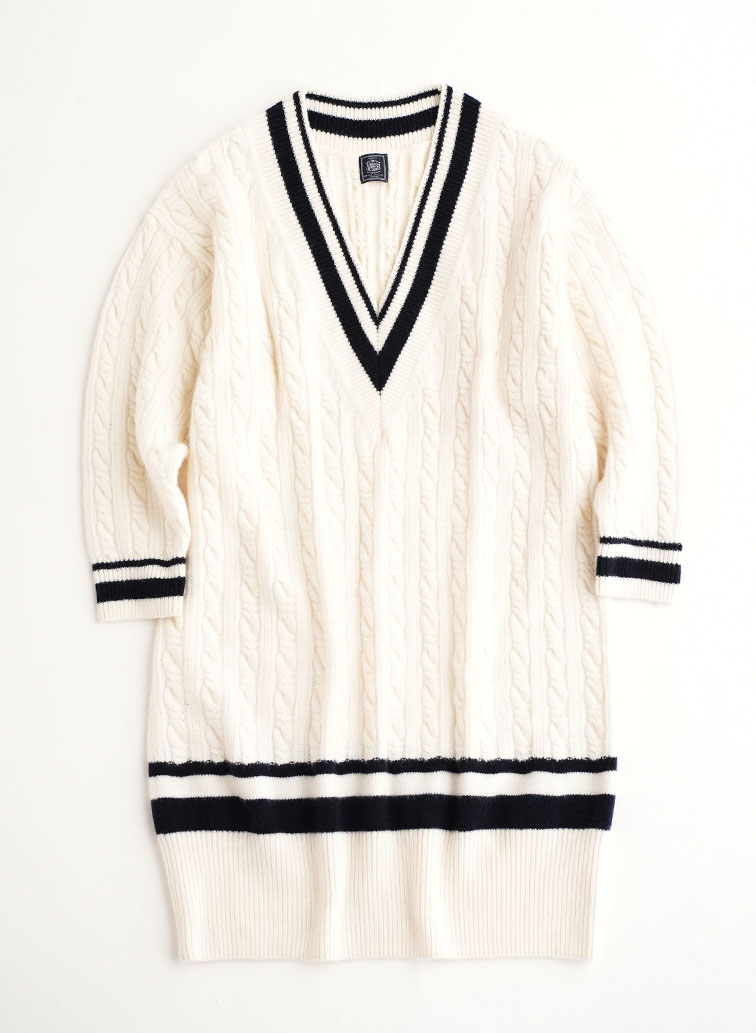 【CAPSULE COLLECTION】チルデンニットドレス 詳細画像 White 1