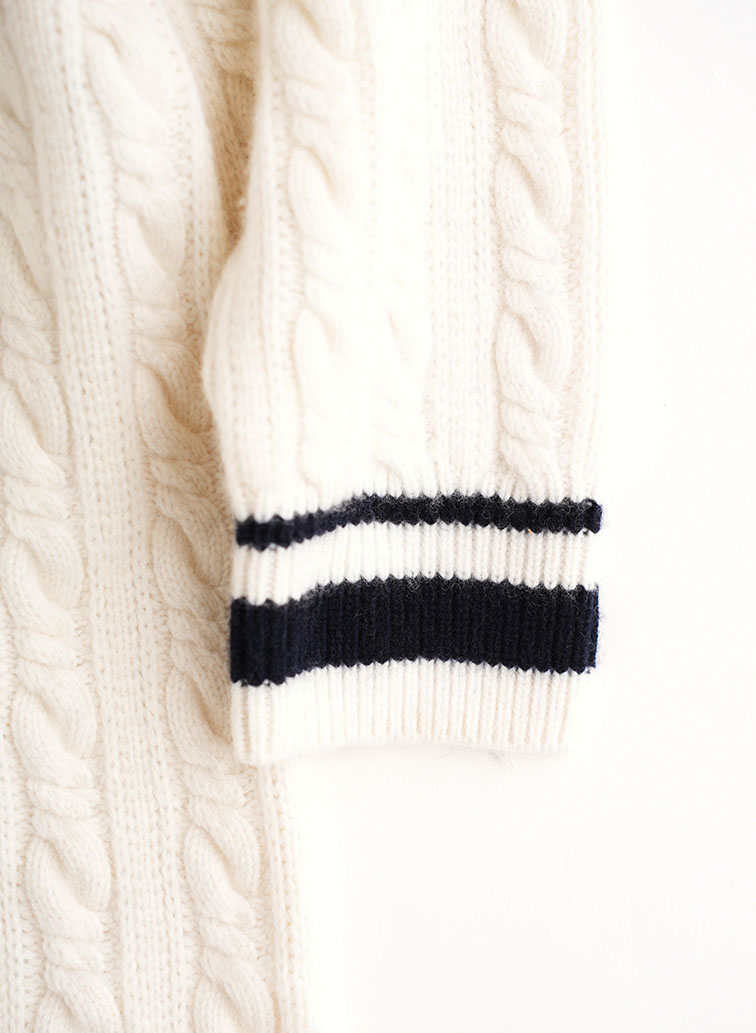 【CAPSULE COLLECTION】チルデンニットドレス 詳細画像 White 4