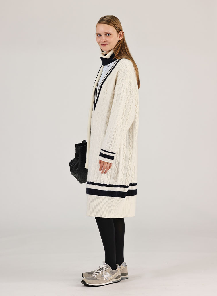 【CAPSULE COLLECTION】チルデンニットドレス 詳細画像 White 7