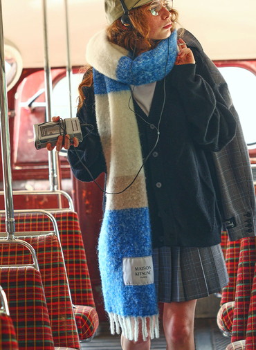 ALPACA STRIPED SCARF