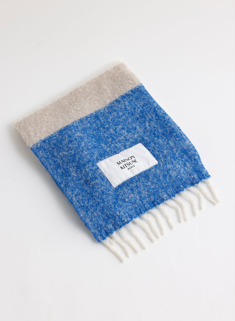 ALPACA STRIPED SCARF 詳細画像 Blue 1