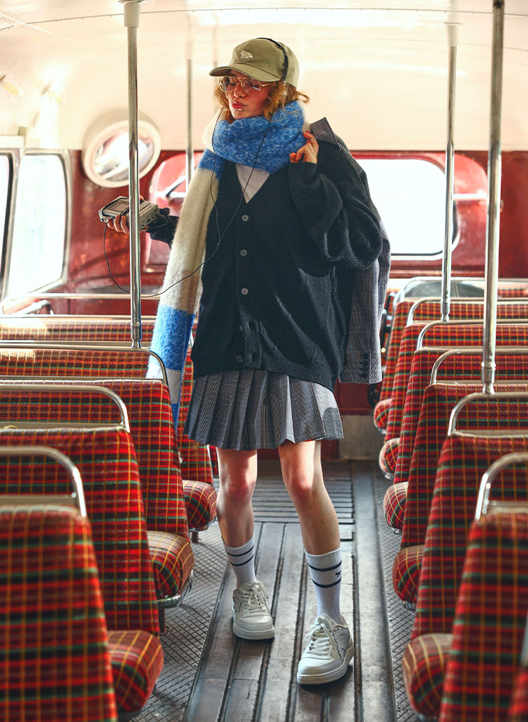 ALPACA STRIPED SCARF 詳細画像 Blue 4
