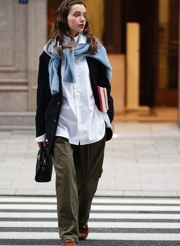 BRUSHED CARDIGAN 詳細画像 Saxe Blue 8
