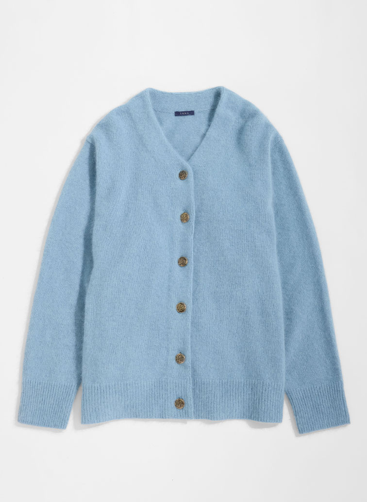 BRUSHED CARDIGAN 詳細画像 Saxe Blue 1