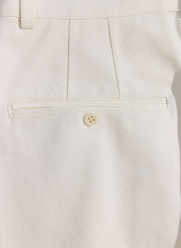 ONE  FOWARD PLEATS CHINO TROUSERS 詳細画像 White 4