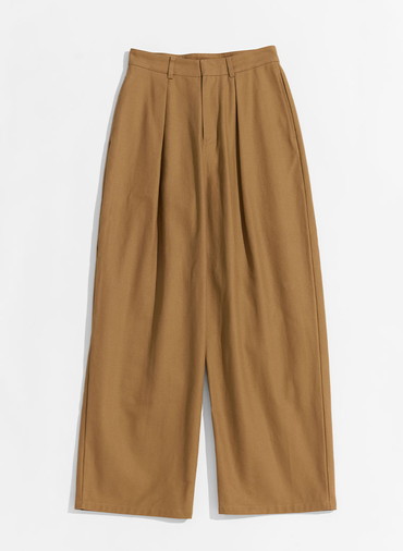 ONE  FOWARD PLEATS CHINO TROUSERS 詳細画像 White 5