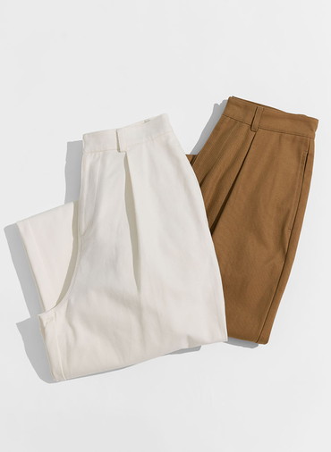 ONE  FOWARD PLEATS CHINO TROUSERS 詳細画像 White 6