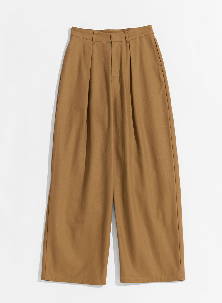 ONE  FOWARD PLEATS CHINO TROUSERS 詳細画像 White 5