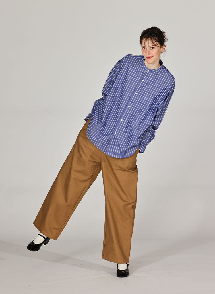 ONE  FOWARD PLEATS CHINO TROUSERS 詳細画像 Camel 5