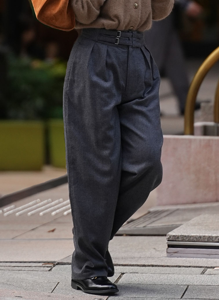 【NEW】SAXONY GURKHA TROUSERS [UNISEX] 詳細画像 Gray 1