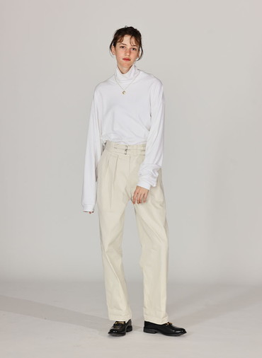 【NEW】DOUBLE BELTED GURKHA TROUSERS [UNISEX] 詳細画像 Ivory 2