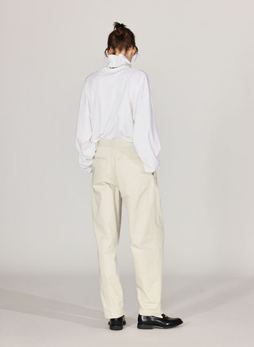【NEW】DOUBLE BELTED GURKHA TROUSERS [UNISEX] 詳細画像 Ivory 5