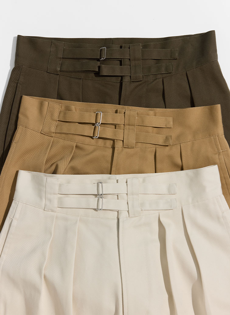 【NEW】DOUBLE BELTED GURKHA TROUSERS [UNISEX] 詳細画像 Beige 8