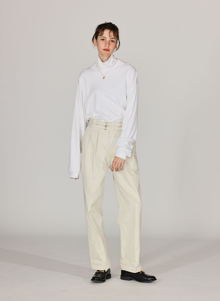 【NEW】DOUBLE BELTED GURKHA TROUSERS [UNISEX] 詳細画像 Ivory 2