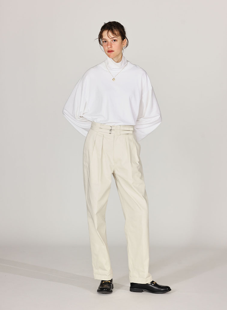 【NEW】DOUBLE BELTED GURKHA TROUSERS [UNISEX] 詳細画像 Ivory 3