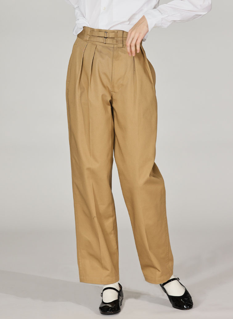【NEW】DOUBLE BELTED GURKHA TROUSERS [UNISEX] 詳細画像 Beige 1