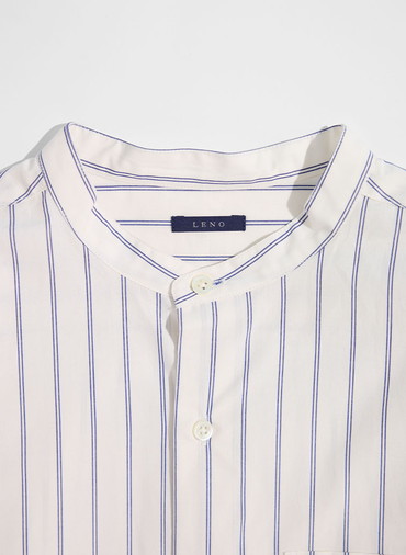 BAND COLLAR SHIRTS [UNISEX] 詳細画像 Blue 3