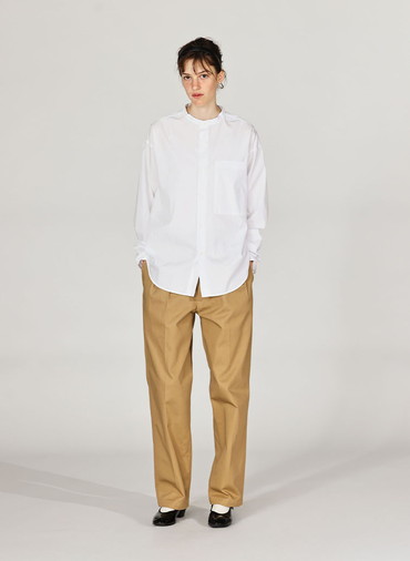 BAND COLLAR SHIRTS [UNISEX] 詳細画像 White 2