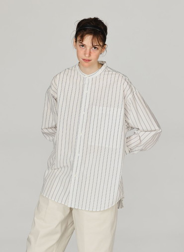 BAND COLLAR SHIRTS [UNISEX] 詳細画像 Off White 1