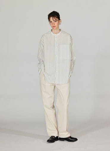 BAND COLLAR SHIRTS [UNISEX] 詳細画像 Off White 2