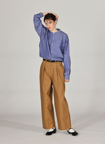 BAND COLLAR SHIRTS [UNISEX] 詳細画像 Blue 4