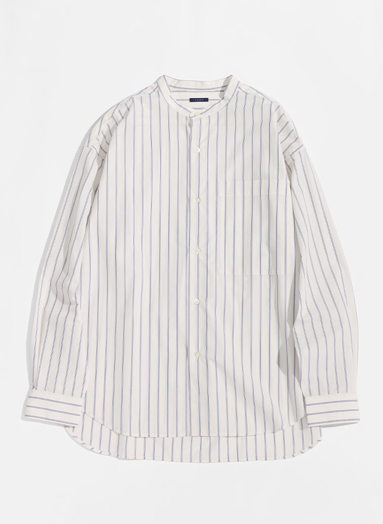 BAND COLLAR SHIRTS [UNISEX] 詳細画像 Blue 1