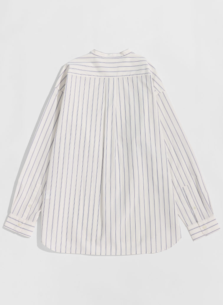 BAND COLLAR SHIRTS [UNISEX] 詳細画像 Blue 2