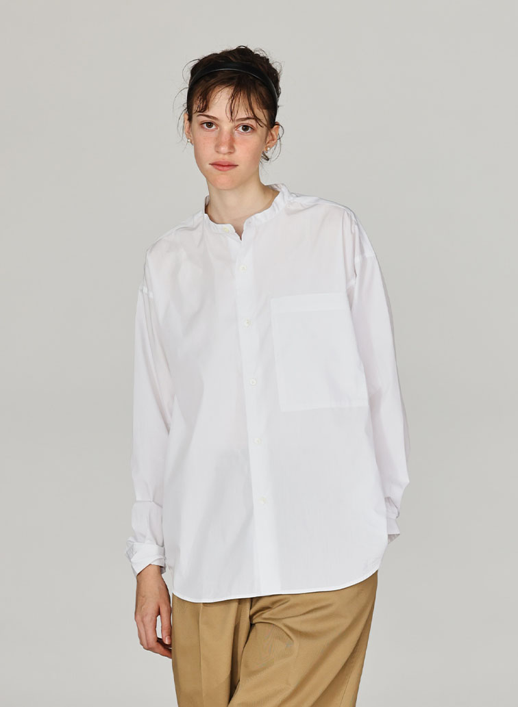 BAND COLLAR SHIRTS [UNISEX] 詳細画像 White 1