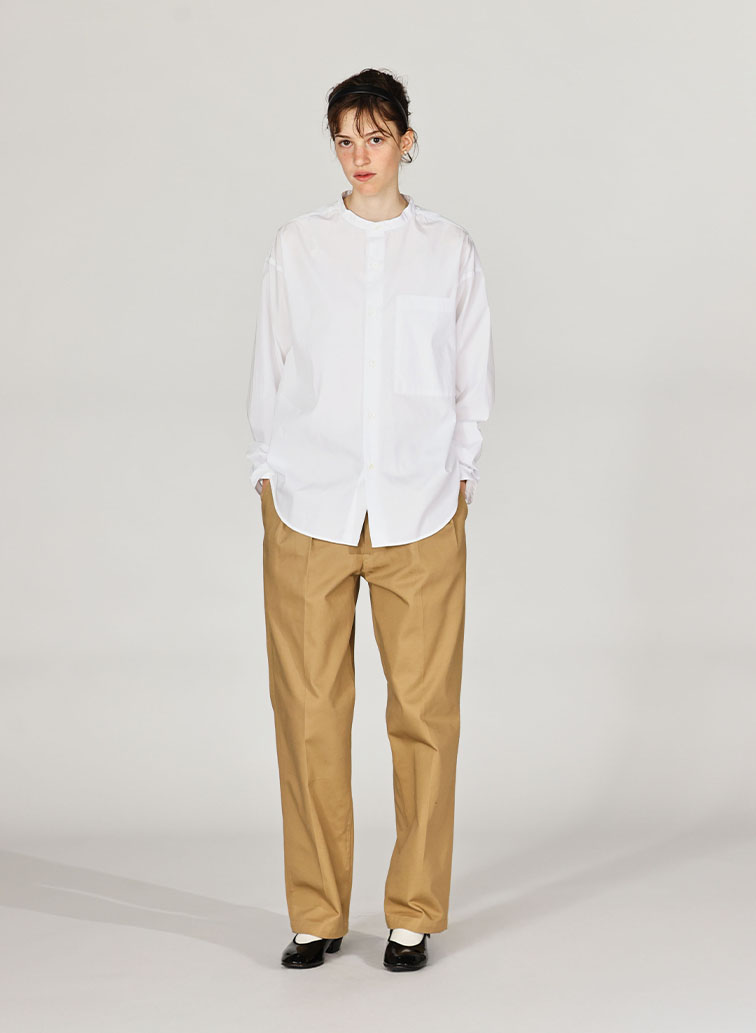 BAND COLLAR SHIRTS [UNISEX] 詳細画像 White 2