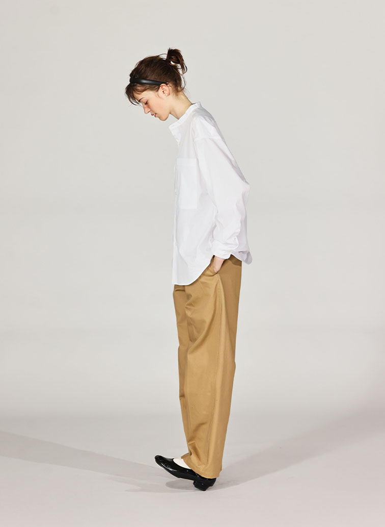 BAND COLLAR SHIRTS [UNISEX] 詳細画像 White 3
