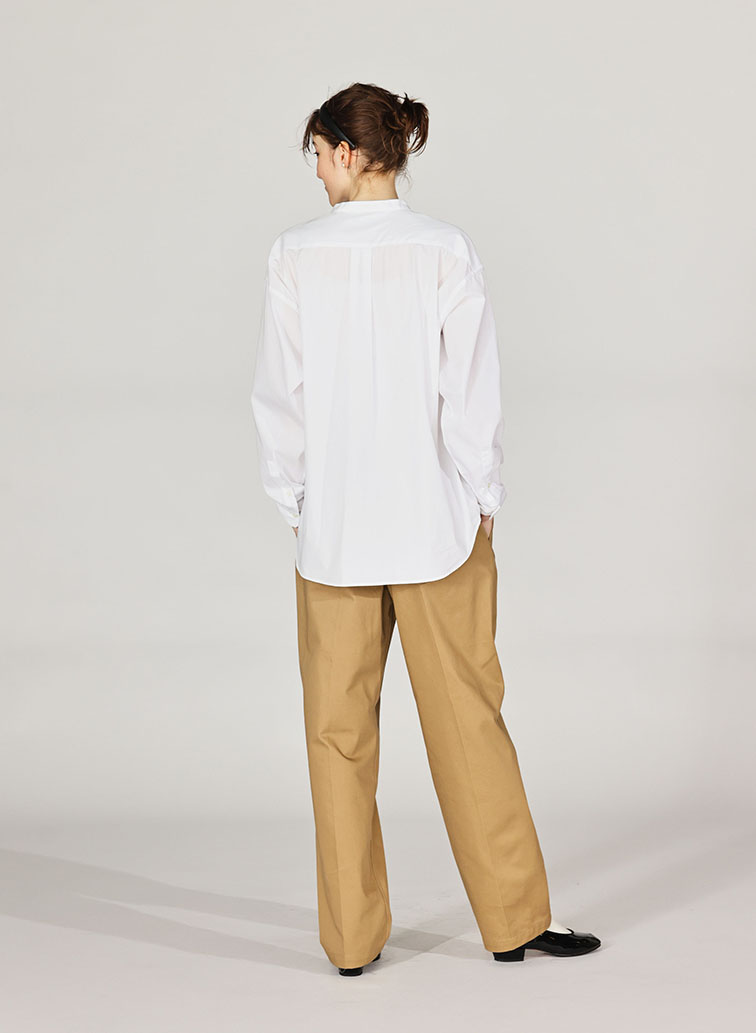 BAND COLLAR SHIRTS [UNISEX] 詳細画像 White 4