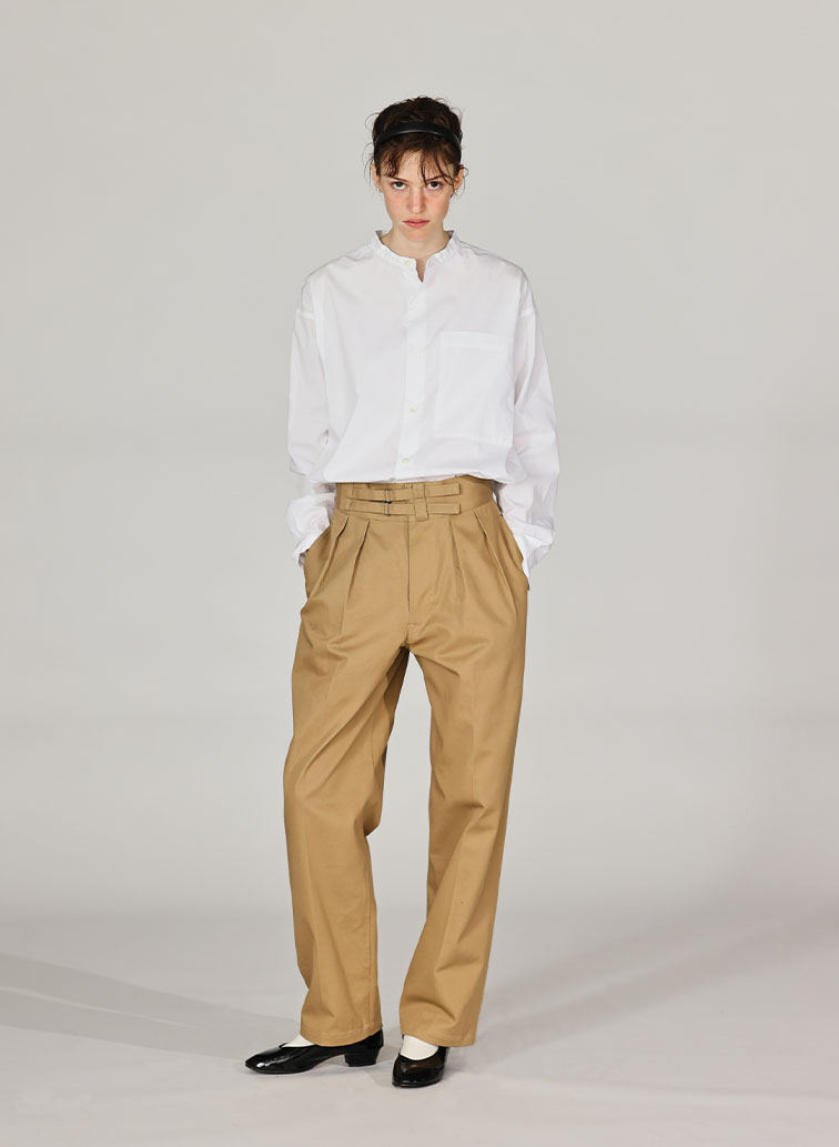 BAND COLLAR SHIRTS [UNISEX] 詳細画像 White 5