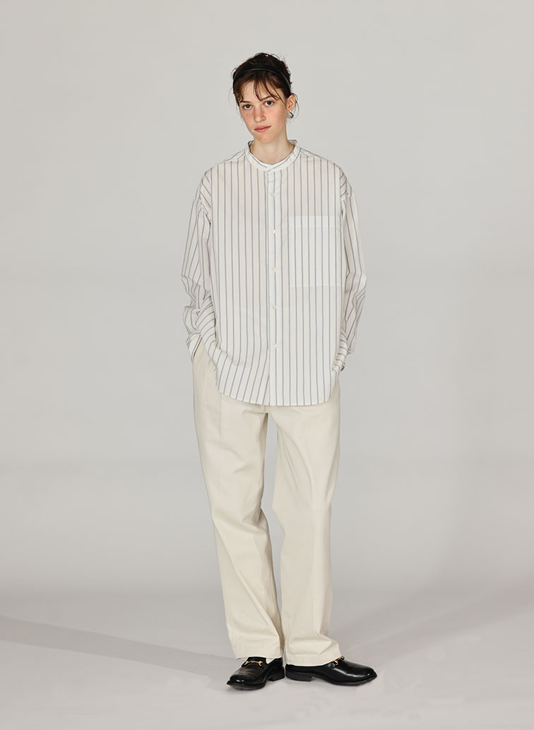 BAND COLLAR SHIRTS [UNISEX] 詳細画像 Off White 2