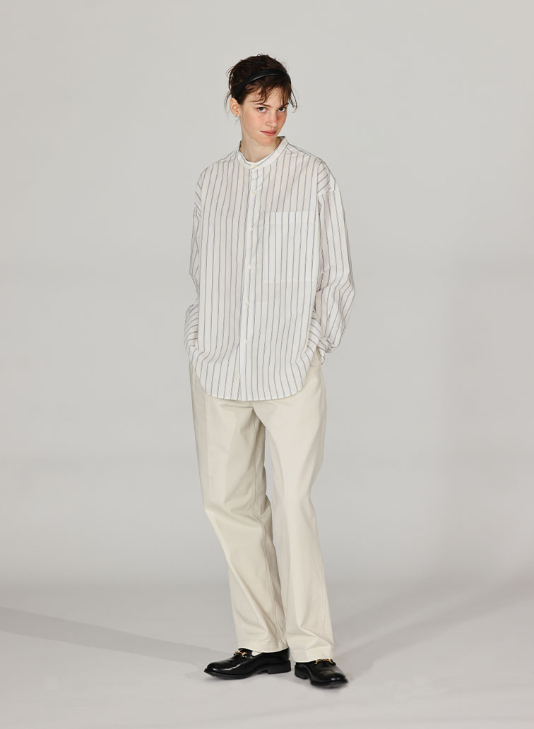 BAND COLLAR SHIRTS [UNISEX] 詳細画像 Off White 4